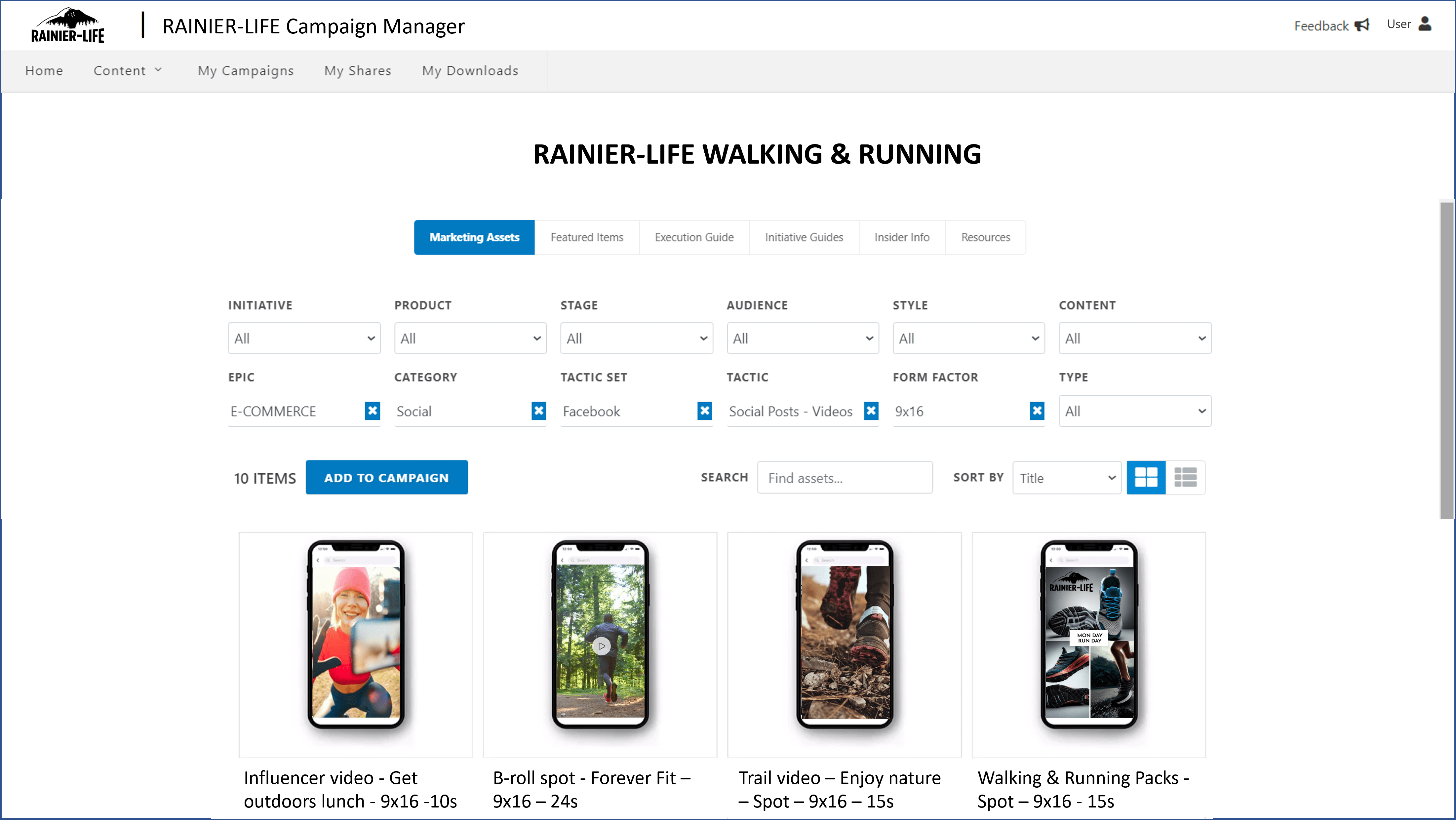 Campaigns with Videos and Offer Cards